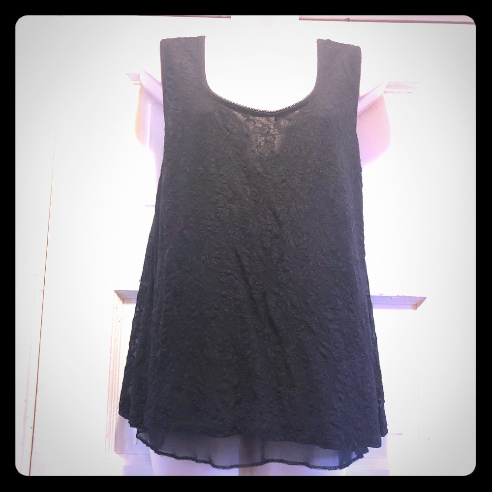 Black Lace Tank Top